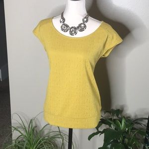 Ann Taylor Loft Size Medium Yellow Blouse